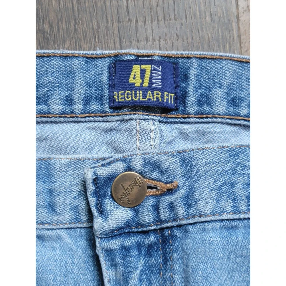 Wrangler 47MWZ Jeans Regular Fit Light Wash Denim 38x30‎